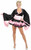 Geisha Girl Asian Japanese Black Pink Fancy Dress Halloween Sexy Adult Costume