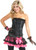 Satin Jacquard Corset Black Bustier Top Halloween Sexy Adult Costume Accessory