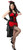 Burlesque Queen Red Black Dancer Saloon Fancy Dress Halloween Adult Costume