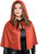 Reversible Riding Hood Cape Fancy Dress Up Halloween Adult Costume Accessory