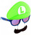Luigi Sunstaches Glasses Nintendo Fancy Dress Up Halloween Costume Accessory