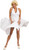 Marilyn Monroe White Hollywood Starlet Fancy Dress Halloween Sexy Adult Costume