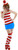 Wenda Where's Waldo Striped Fancy Dress Up Halloween Sexy Adult Costume