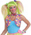 Circus Sweetie Vest Clown Carnival Girl Fancy Dress Halloween Costume Accessory