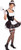 French Maid Upstairs Chamber Satin Fancy Dress Up Halloween Sexy Adult Costume