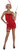 Red Flapper Roaring 20's Fringe Fancy Dress Up Halloween Sexy Adult Costume