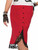 Pencil Skirt Red 40's Retro Pinup Fancy Dress Halloween Adult Costume Accessory