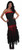 Ruched Rose Top Vampiress Vampire Fancy Dress Halloween Adult Costume Accessory