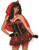 Little Red Riding Hood Corset Top Fancy Dress Halloween Adult Costume Accessory