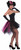 Burlesque Tutu Skirt Black Pink Fancy Dress Up Halloween Adult Costume Accessory