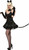 Miss Kitty Black Cat Woman Animal Fancy Dress Up Halloween Adult Costume