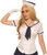 Sexy Sailor Shirt White Navy Girl Fancy Dress Halloween Adult Costume Accessory