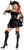 Luxurious Pirate Caribbean Lady Black Fancy Dress Halloween Sexy Adult Costume