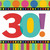 30th Birthday Dots & Stripes Polka Over the Hill Party Paper Luncheon Napkins