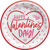 Cross My Heart Red Holiday Valentine's Day Party 9" Paper Dinner Plates