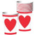 Sweet Love Red Hearts Holiday Valentine's Day Party 9 oz. Paper Cups