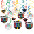 Grad Multicolor School College Graduation Theme Party 12 ct. Swirl Decorations