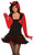 Devil Shrug Red Demon Girl Satan Fancy Dress Halloween Adult Costume Accessory