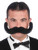 Jumbo Moustache Circus Carnival Fancy Dress Halloween Costume Accessory 2 COLORS