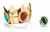 Princess Peach Crown & Amulet Nintendo Fancy Dress Halloween Costume Accessory