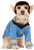 Spock Star Trek Vulcan Blue Shirt Wig Fancy Dress Halloween Pet Dog Cat Costume