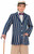 Boater's Jacket Roaring 20's Striped Dress Up Halloween Adult Costume Accessory