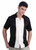 Bowling Shirt Black White 50's Retro Fancy Dress Up Halloween Costume Accessory