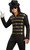 Michael Jackson Black Military Jacket Pop Fancy Dress Up Halloween Adult Costume