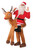 Santa Ride a Reindeer Christmas Holiday Fancy Dress Up Halloween Adult Costume