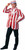 Roaring 20s Blazer Barbershop Singer Striped Fancy Dress Halloween Adult Costume