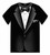 Tuxedo T-Shirt Tee Tux Formal Fancy Dress Up Halloween Adult Costume Accessory