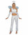 Angelique Angel girl Lady White Fancy Dress Up Halloween Sexy Adult Costume