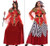 2-in-1 Pirate Devil Caribbean Wench Lady Fancy Dress Up Halloween Adult Costume