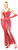 Crimson Seduction 80's Pop Star Madonna Red Cone Dress Halloween Adult Costume