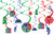 PJ Masks Disney Junior Kids Birthday Party Hanging Swirl Decorations