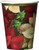 Christmas Poinsettia Flower Winter Classic Holiday Party Bulk 9 oz. Paper Cups