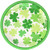 Blooming Shamrocks St. Patrick's Day Holiday Party 18 ct 7" Paper Dessert Plates