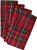 Winter Plaid Red Black Christmas Holiday Party Fabric Napkins