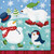 Holiday Fun Snowman Animals Winter Christmas Party Paper Beverage Napkins