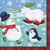 Holiday Fun Snowman Animals Winter Christmas Party Paper Luncheon Napkins