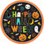 Hallo-Ween Friends Skull Pumpkin Ghost Spider Halloween Party 9" Dinner Plates