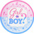 Girl or Boy Pink Blue Gender Reveal Baby Shower Party 7" Paper Dessert Plates