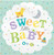 Sweet Little Baby Mint Green Cute Baby Shower Party Paper Beverage Napkins