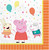 Peppa Pig Confetti Nick Jr Cartoon Kids Birthday Party Paper Luncheon Napkins
