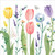 Tulip Garden Floral Flower Tea Spring Theme Party Paper Dinner Napkins
