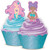 Shimmering Mermaids Little Girl Kids Birthday Party Decoration Cupcake Kit