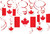 Canadian Pride Canada Day Patriotic Theme Party 12 ct. Hanging Swirl Decorations