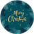 Very Merry Teal Green Winter Christmas Holiday Party 10.5" Paper Banquet Plates