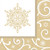 Shimmering Snowflake Gold Winter Christmas Holiday Party Paper Luncheon Napkins