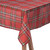 Plaid Red Winter Christmas Holiday Party Decoration 60" x 84" Fabric Tablecover